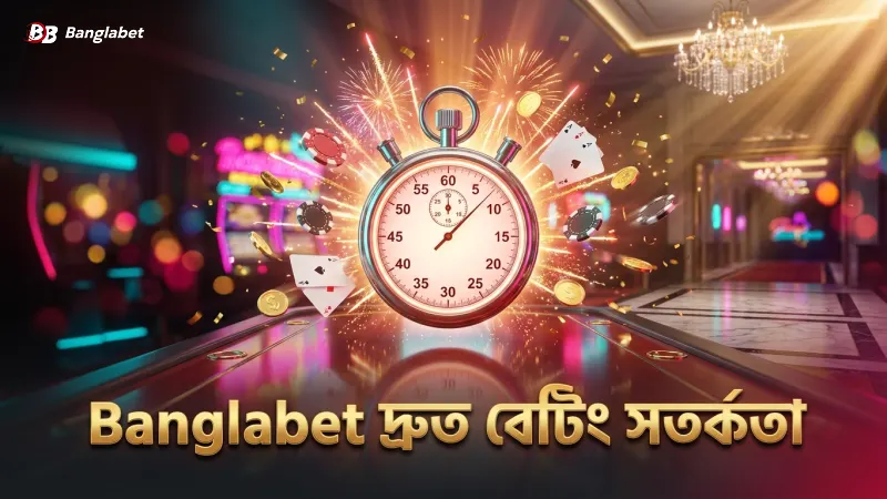 ১২ সেকেন্ডে দ্রুত বেটিংয়ে সতর্কতা বজায় রাখুন Banglabet-এ।
